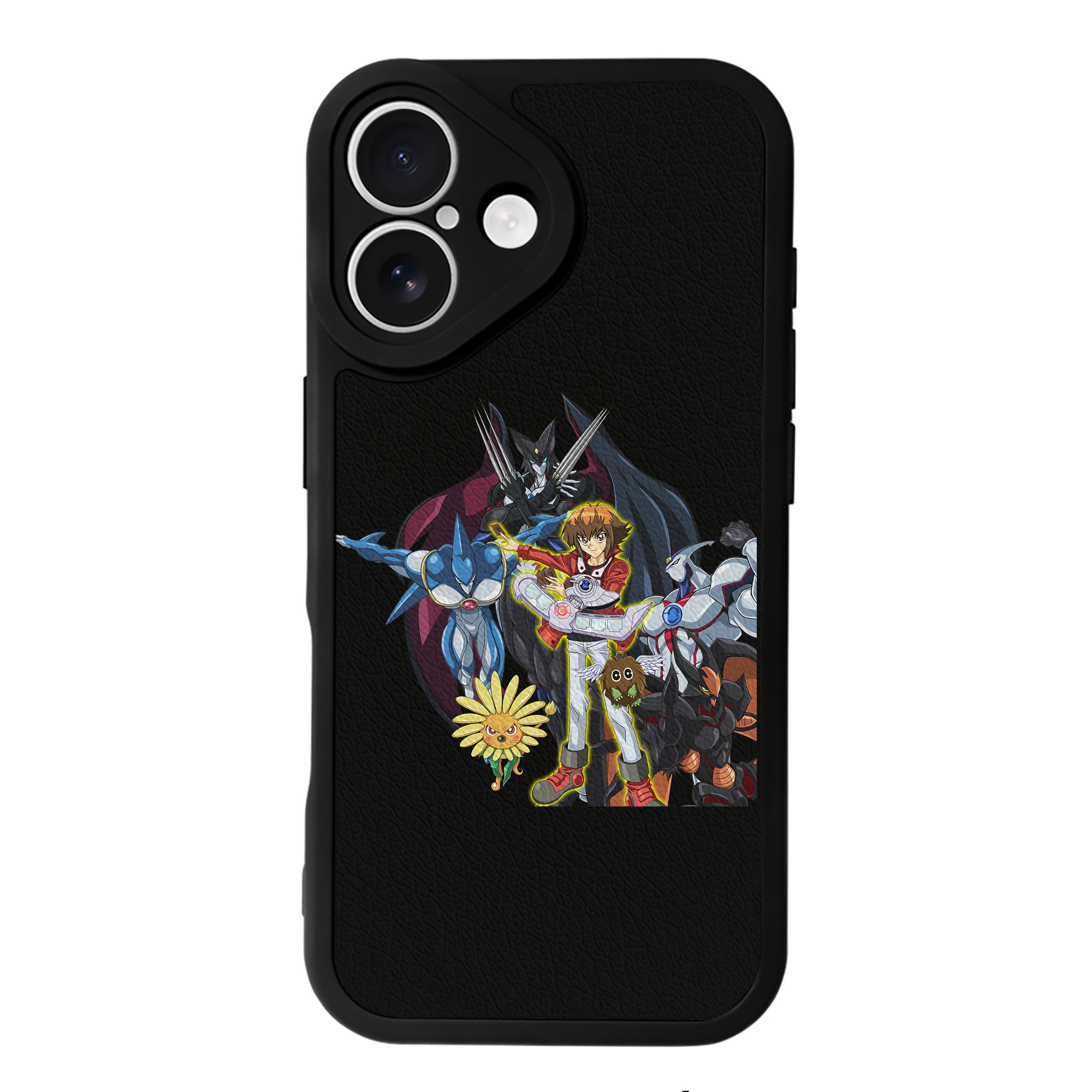 （画像用） 遊☆戯☆王 Yu-Gi-Oh! 【iPhone 16シリーズ対応】シリコンスマホケース（レザー調） 材質：シリコン